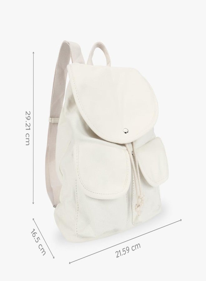 EcoRight Eco Right Canvas Backpack Bags for Women, Small Travel Backpack, College Bag for Women with Inner Zipper Pocket & Two Front Pockets - Image 4